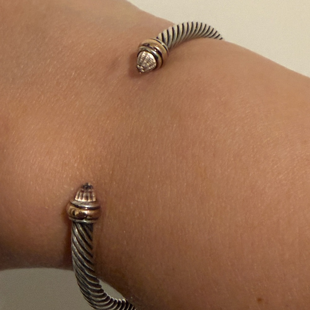 David Yurman cable bracelet 4mm amethyst stones - Picture 6 of 7